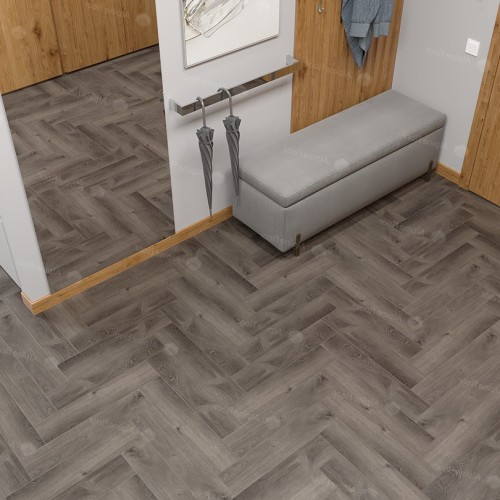 Кварцвиниловая плитка Alpine Floor клеевая Parquet LVT Дуб Мерга ECO 16-13 венгерская елка 590×118×2,5