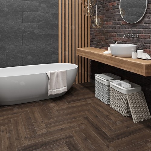 Кварцвиниловая плитка Alpine Floor клеевая Parquet LVT Дуб Альферац ECO 16-22 венгерская елка 590×118×2,5