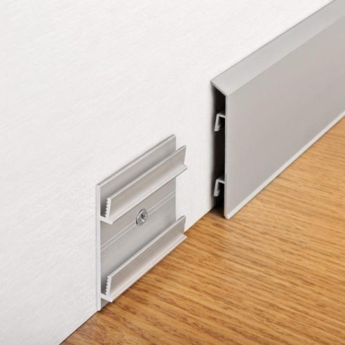 Плинтус алюминиевый Modern Decor серебро матовое 2950×70×10 Плинтус алюминиевый Modern Decor серебро матовое 2950×70×10