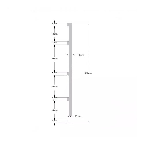 Плинтус под покраску Orac Decor Fundamentals SX207 Square 2000×250×13