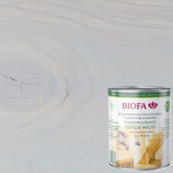 Масло с твердым воском для дерева Biofa 2044 цвет 2014 Туманный серый 0,125 л