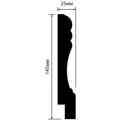 Плинтус под покраску Hiwood W009L 2000×145×25
