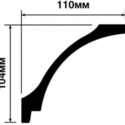 Потолочный плинтус под покраску Hiwood A151 2000×110×104
