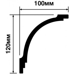 Потолочный плинтус под покраску Hiwood A156 2000×100×120