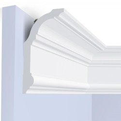 Потолочный плинтус под покраску Hiwood A150V2 с подсветкой 2000×73×150