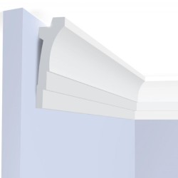 Потолочный плинтус под покраску Hiwood A70V1 с подсветкой 2000×21×70