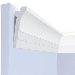 Потолочный плинтус под покраску Hiwood A90V2 с подсветкой 2000×27×90