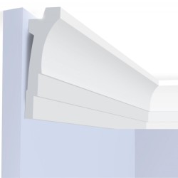 Потолочный плинтус под покраску Hiwood A120 с подсветкой 2000×36×120