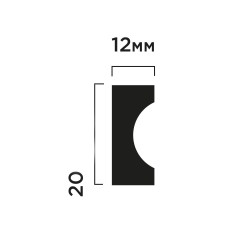Молдинг из полистирола под покраску Hiwood P20 2700×20×12