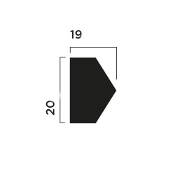 Молдинг из полистирола под покраску Hiwood TRN20 2700×20×19