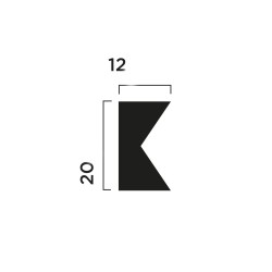 Молдинг из полистирола под покраску Hiwood TRV20 2700×20×12