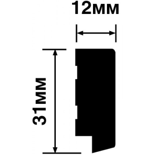 Финишный молдинг Hiwood LF124B W36 2700×31×12