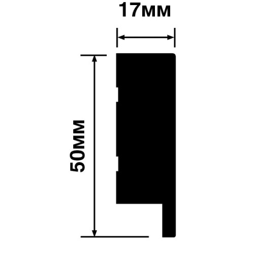Финишный молдинг Hiwood LF1 BK114K 2700×50×17