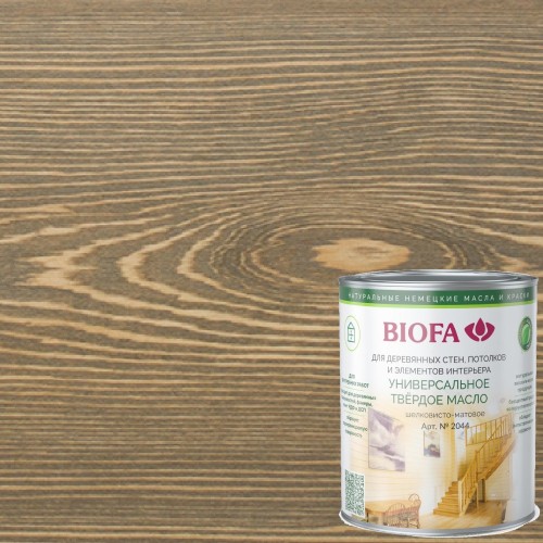 Масло с твердым воском для дерева Biofa 2044 цвет 8548 Дуб натуральный 2,5 л