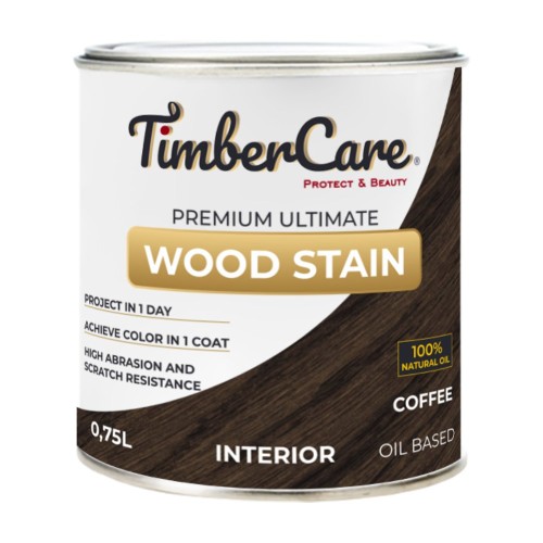 Масло для дерева TimberCare Wood Stain цвет Кофе 350020 шелковисто-матовое 0,75 л
