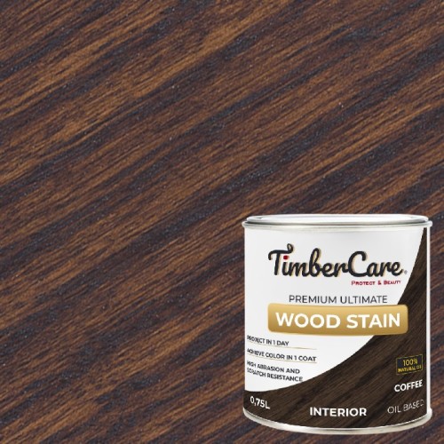 Масло для дерева TimberCare Wood Stain цвет Кофе 350020 шелковисто-матовое 0,75 л