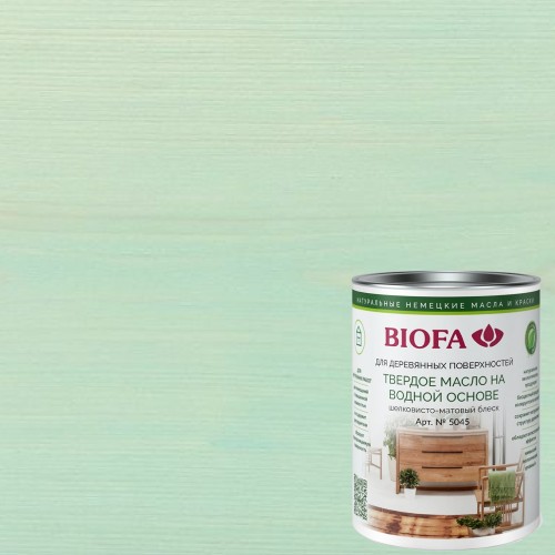 Масло с твердым воском для дерева Biofa 5045 цвет 5012 Корсика шелковисто-матовое 2,2 л