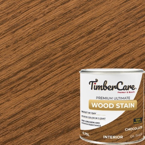 Масло для дерева TimberCare Wood Stain цвет Шоколад 350026 шелковисто-матовое 0,75 л