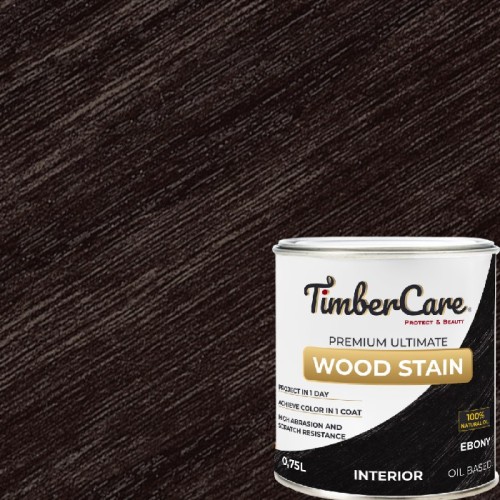 Масло для дерева TimberCare Wood Stain цвет Эбеновое дерево 350036 шелковисто-матовое 0,75 л