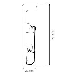 Плинтус Arbiton Integra Венге африканский 45 2400×80×20
