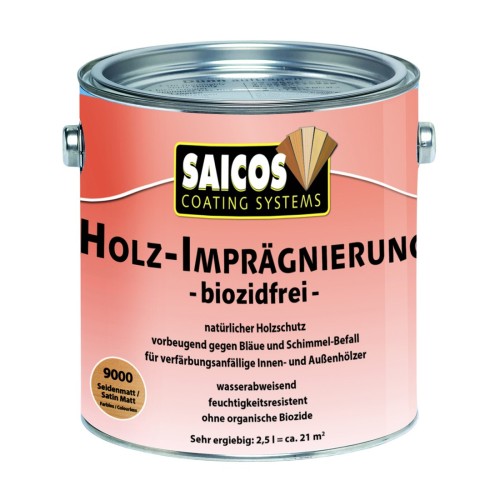 Водоотталкивающая пропитка для дерева Saicos Holz-Impragnierung biozidfrei 9000 2,5 л