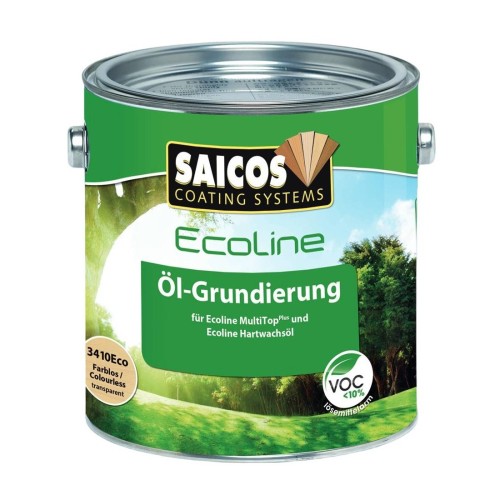 Масло бесцветное грунтовочное для дерева Saicos Ecoline Ol-Grundierung 3410 0,75 л