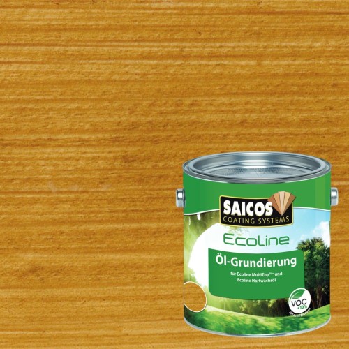 Масло грунтовочное для дерева Saicos Ecoline Ol-Grundierung цвет 3428 Тик 2,5 л