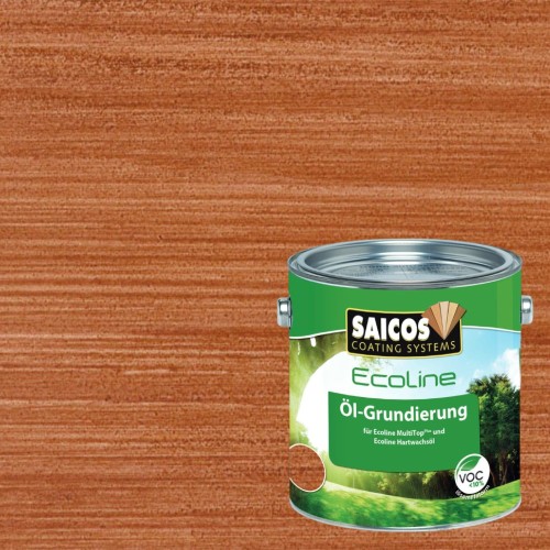 Масло грунтовочное для дерева Saicos Ecoline Ol-Grundierung цвет 3438 Махагони 2,5 л