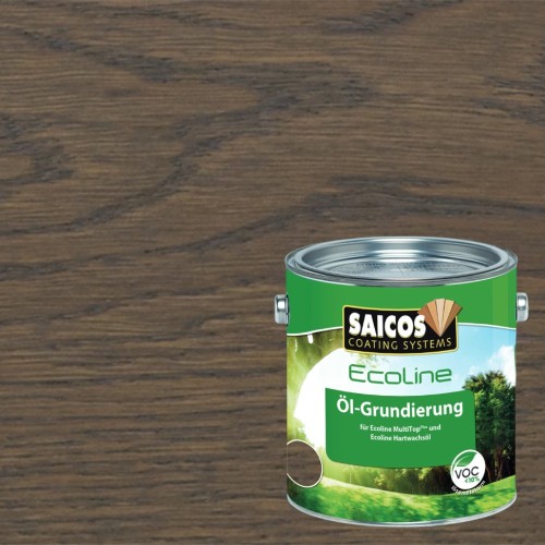 Масло грунтовочное для дерева Saicos Ecoline Ol-Grundierung цвет 3477 Графит 2,5 л