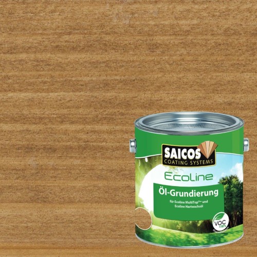 Масло грунтовочное для дерева Saicos Ecoline Ol-Grundierung цвет 3481 Орех 2,5 л