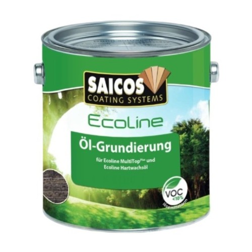 Масло грунтовочное для дерева Saicos Ecoline Ol-Grundierung цвет 3490 Эбеновое дерево 2,5 л