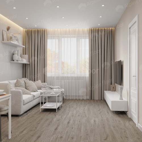 Кварцвиниловый SPC ламинат Alpine Floor Solo Plus Прэсто ECO 14-801 1220×183×4