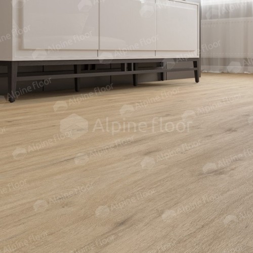 Виниловый пол Alpine Floor замковый Solo Plus Анданте ЕСО 14-1001 1220×183×4 фото в интерьере