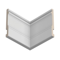 Плинтус крашеный Ultrawood белый Base 0002 p 2000×133×14