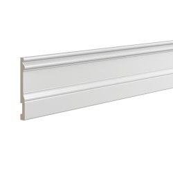 Плинтус крашеный Ultrawood белый Base 0002 p 2000×133×14