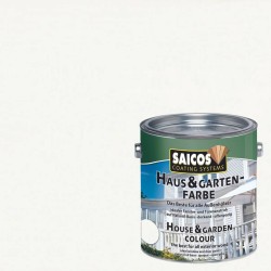 Краска укрывная для дерева Saicos Haus & Garten-Farbe цвет 2001 Белый 0,125 л