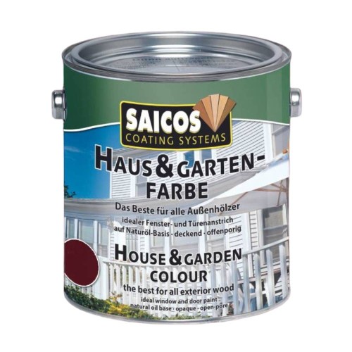 Краска укрывная для дерева Saicos Haus & Garten-Farbe цвет 2310 Бордо 0,75 л