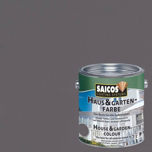 Краска укрывная для дерева Saicos Haus & Garten-Farbe цвет 2710 Серый гранит 0,75 л