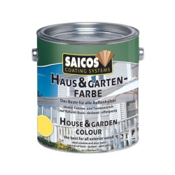 Краска укрывная для дерева Saicos Haus & Garten-Farbe цвет 2112 Лимонный 0,125 л