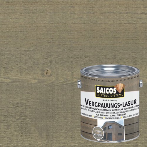 Лазурь для дерева Saicos Vergrauungs-Lasur цвет 7630 Гранитно-серый 0,125 л Лазурь для дерева Saicos Vergrauungs-Lasur цвет 7630 Гранитно-серый 0,125 л