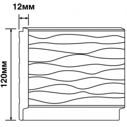 Стеновая панель из полистирола под покраску Hiwood LV127W NP 2700×120×12