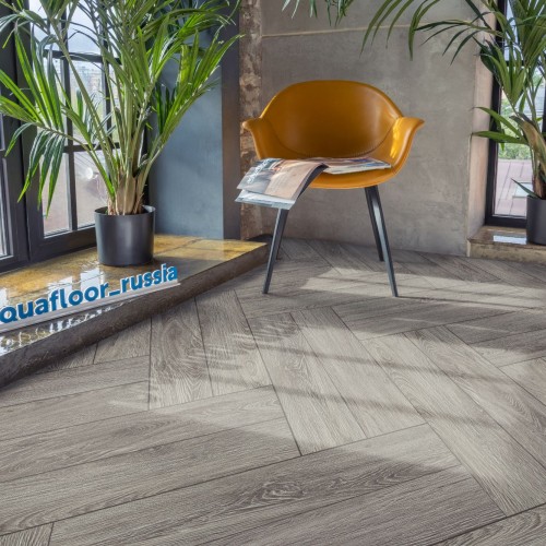Кварцвиниловый SPC ламинат Aquafloor Space Parquet Light AF4513PQL венгерская елка 610×122×4,5