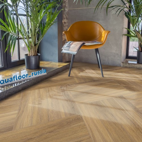 Кварцвиниловый SPC ламинат Aquafloor Space Parquet Light AF4515PQL венгерская елка 610×122×4,5