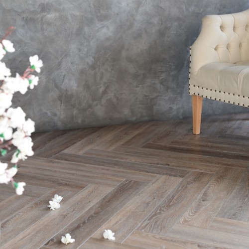 Кварцвиниловый SPC ламинат Aquafloor Parquet Plus AF6013PQ венгерская елка 720×120×7