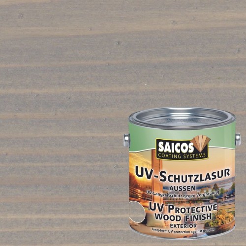 Лазурь для дерева Saicos UV-Schutzlasur Aussen цвет 1171 Серый 0,125 л