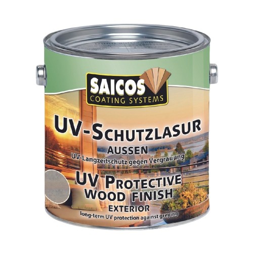 Лазурь для дерева Saicos UV-Schutzlasur Aussen цвет 1171 Серый 0,75 л