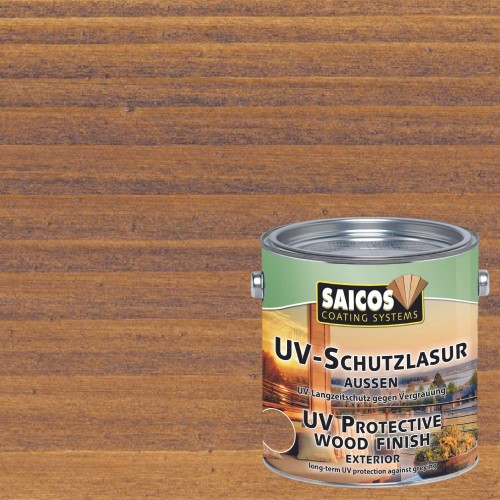 Лазурь для дерева Saicos UV-Schutzlasur Aussen цвет 1181 Орех 0,125 л