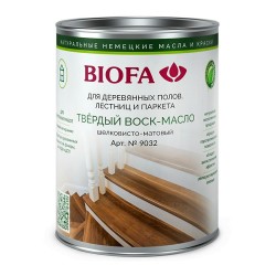 Масло бесцветное с твердым воском для пола Biofa 9032 шелковисто-матовое 0,125 л