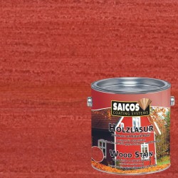 Лазурь для дерева Saicos Holzlasur цвет 0030 Шведский красный 0,125 л