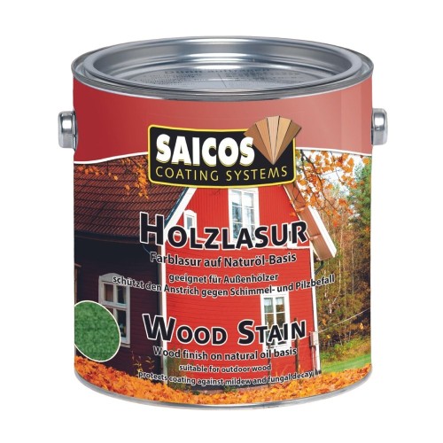 Лазурь для дерева Saicos Holzlasur цвет 0060 Зеленая ель 0,125 л Лазурь для дерева Saicos Holzlasur цвет 0060 Зеленая ель 0,125 л